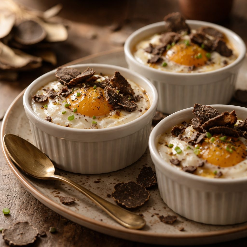 Recept za jajca v kozici s tartufom, ki diši po fine diningu in uspe tudi doma