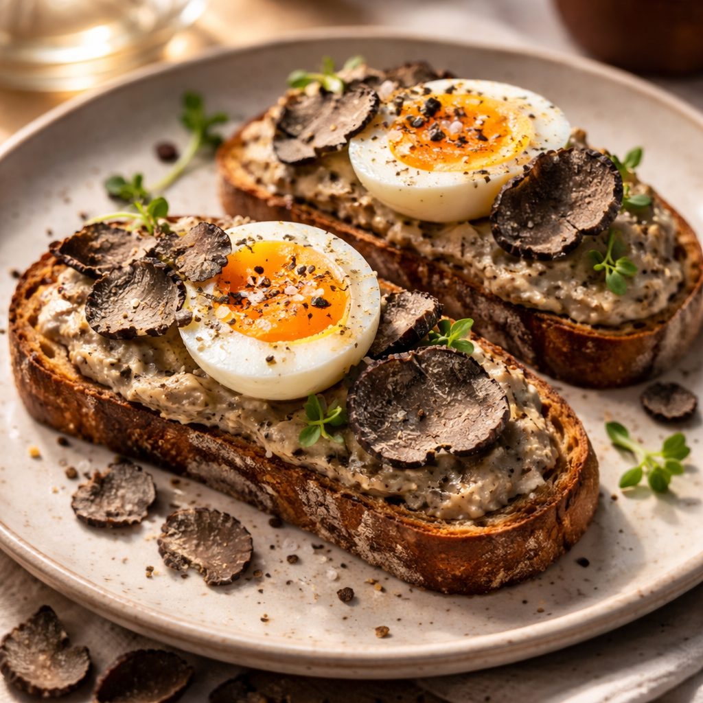 Recept za tartufov toast z jajcem, ki diši luksuzno in uspe tudi doma