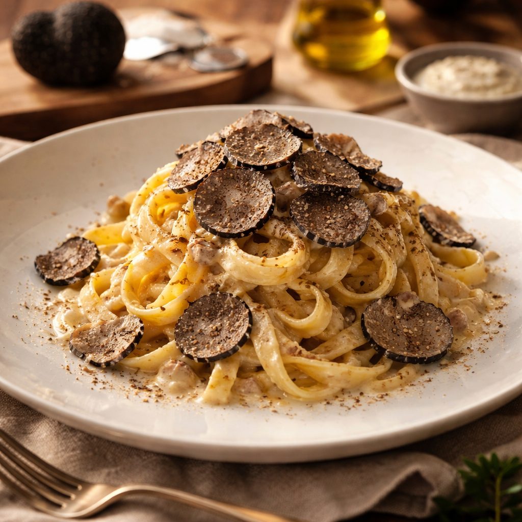 Recept za rezance s tartufovo smetano, ki ne zaduši testenin