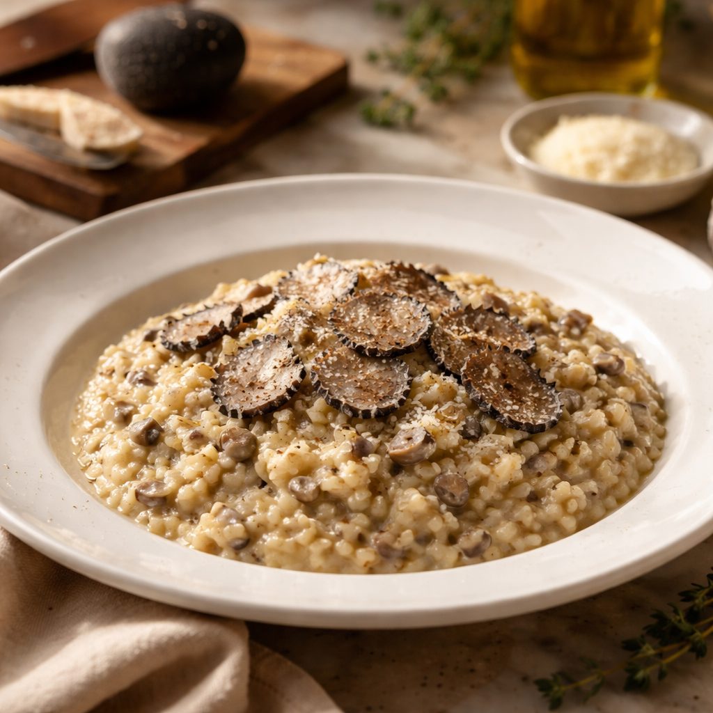 Recept za tartufovo rižoto s parmezanom, ki diši po restavraciji in stane manj, kot večina misli