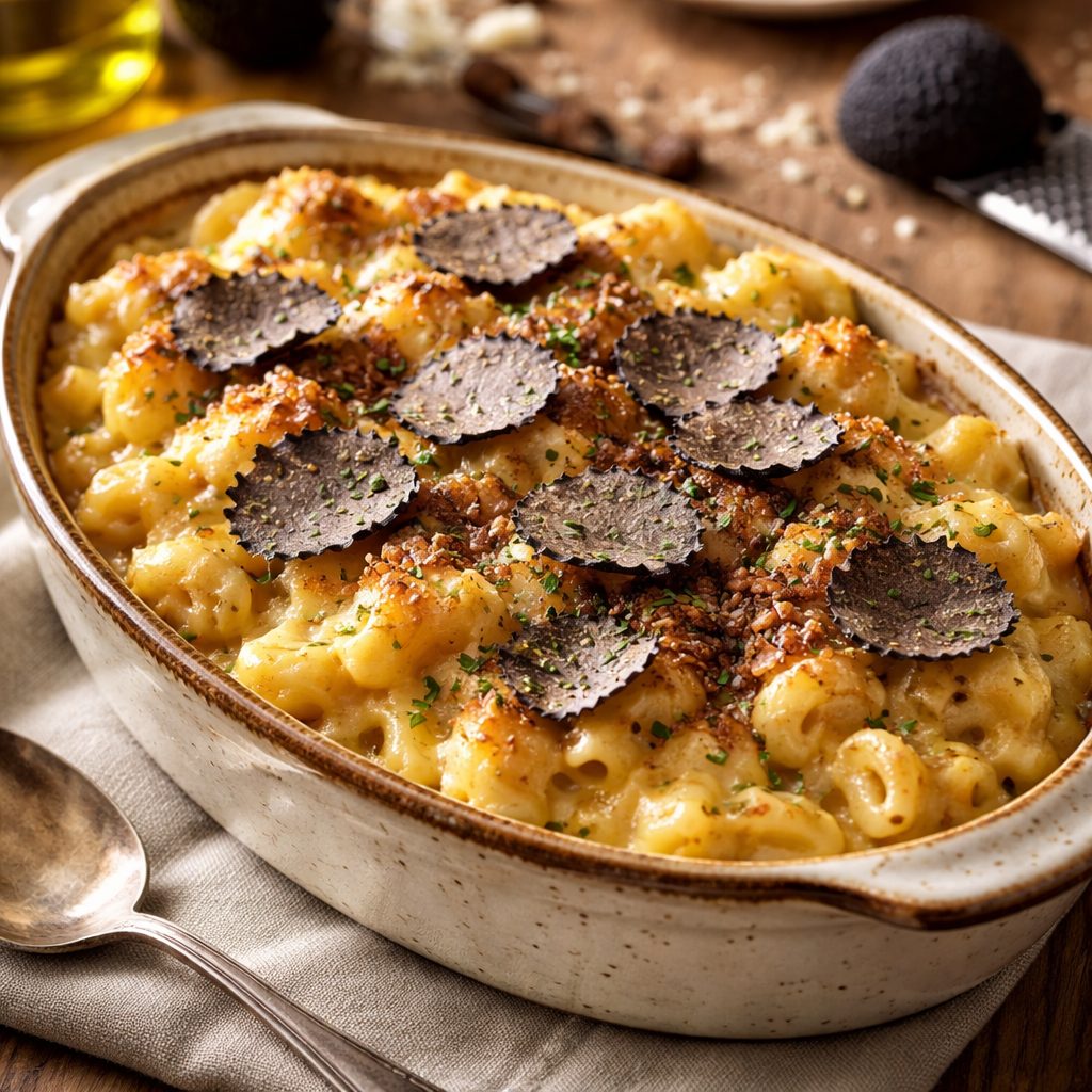 Recept za tartufov mac and cheese, ki diši razkošno in ne po umetnem olju
