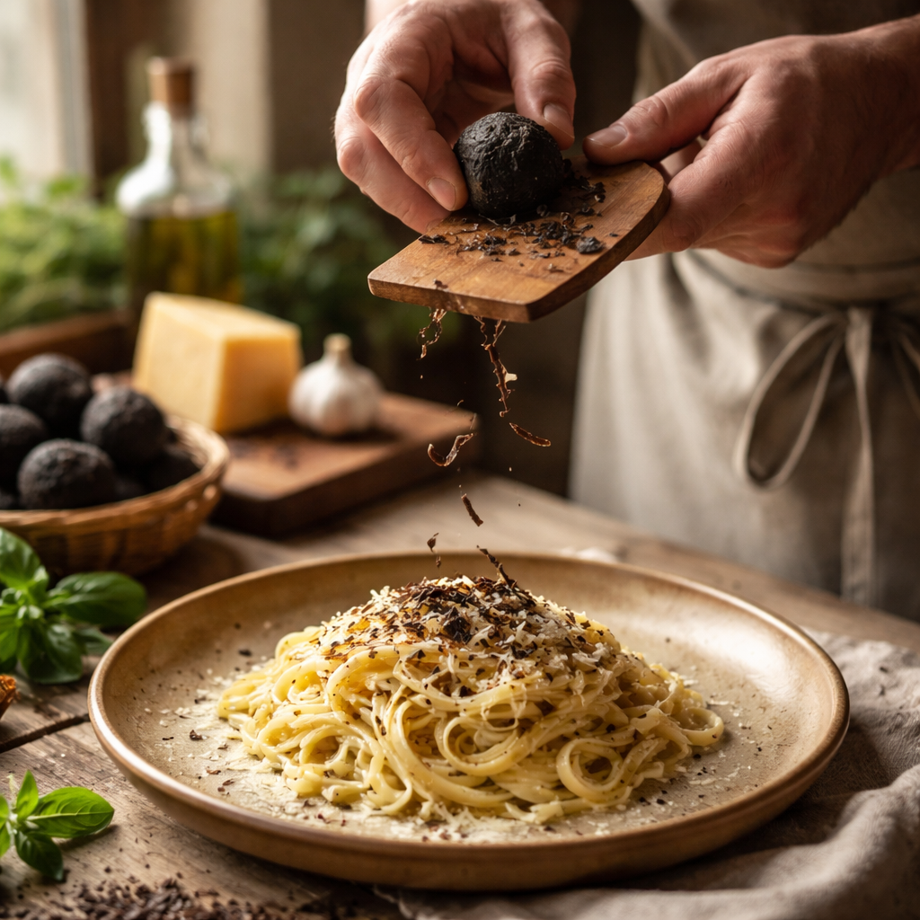 Najboljše ideje za jedi s tartufi 2026, ko je razkošje v detajlu